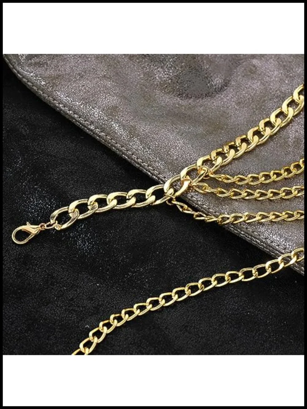 Adjustable Multi-Layer Waist Chain Belt with Tassel Dangles